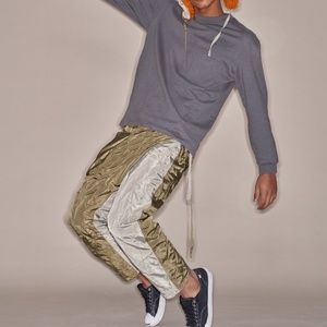 NWT Fried Rice Quilted Wrap Pants